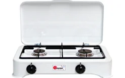 CF Parker 2-flammiger Gaskocher Mit Zündsicherung Weiß