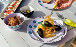 Berger Dots Melamin Geschirr-Set 16-tlg. Blau -Verkaufe Mobilkuche 260273 1859640