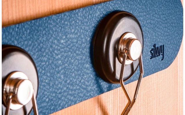 Silwy® Metall-Leiste 25 Cm Mit Ledercoating Blau 2 Silwy® Metall-Leiste 25 Cm Mit Ledercoating Blau – Bild 2