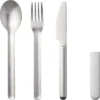Mepal Bloom Edelstahl Besteck Set Inkl. Kunststoffhülle 3-tlg. Pebble White