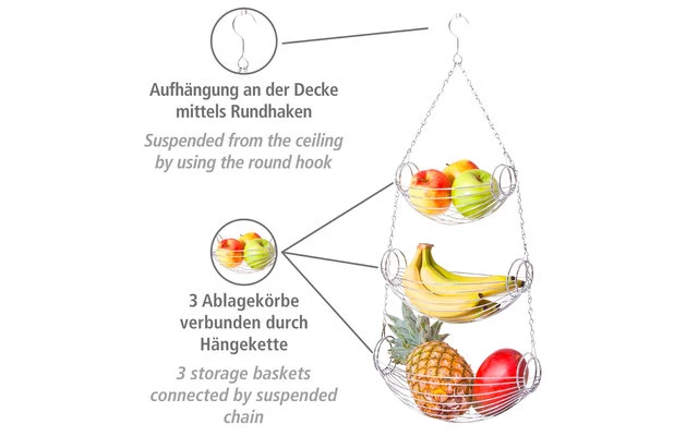Wenko Triago Küchenampel, Hängekorb 73 X 33 Cm 1 Wenko Triago Küchenampel, Hängekorb 73 X 33 Cm