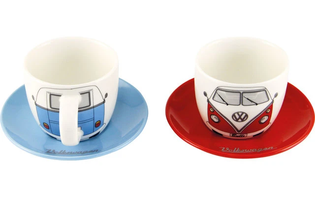 VW Collection T1 Bulli Espresso Tassen Set 2 Stück 100 Ml 1 VW Collection T1 Bulli Espresso Tassen Set 2 Stück 100 Ml