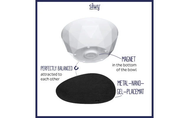 Silwy® Magnet-Bowl Schüssel Set 6 Stück Weiß 1 Silwy® Magnet-Bowl Schüssel Set 6 Stück Weiß