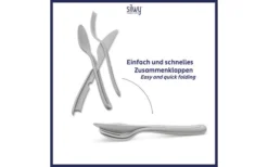 Silwy® Tricky Zusammenklappbares Besteck-Set 3-tlg.
