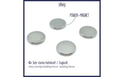 Silwy® Power Magnete Inkl. 4 Klebepunkte
