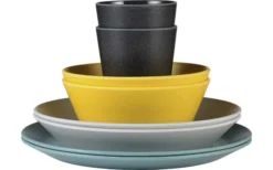 Mepal Bloom Melamin Geschirr-Set 8-teilig Pebble Yellow -Verkaufe Mobilkuche 510842 3435920 2