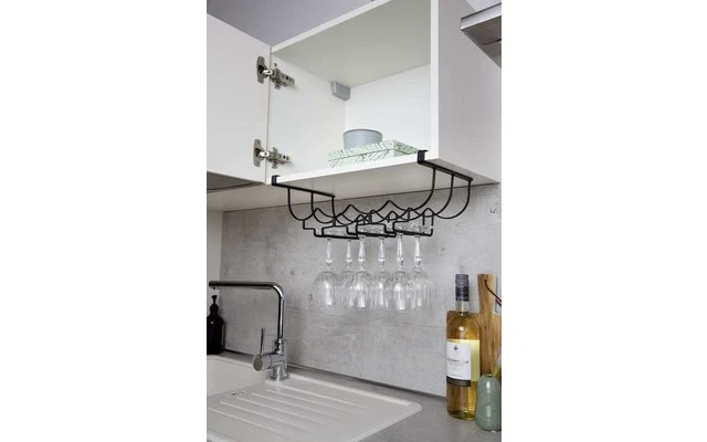 Wenko Schrankeinsatz Flaschen- Und Gläserhalter Für 6 Gläser Und 4 Flaschen 2 Wenko Schrankeinsatz Flaschen- Und Gläserhalter Für 6 Gläser Und 4 Flaschen – Bild 2