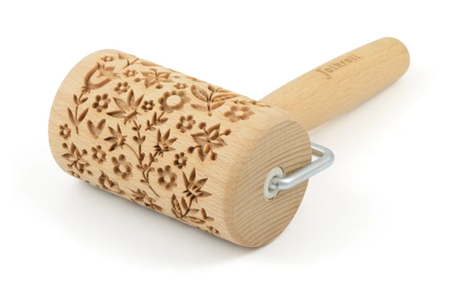 Teigrolle Folk Floral, Mini 2 Teigrolle Folk Floral, Mini – Bild 2