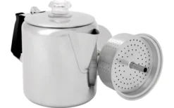 GSI Edelstahl Kaffeekocher Für 6 Tassen Mit Silikon Handgriff 0,9 Liter