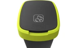 Rotho Twist Abfalleimer Mit Schwing- Und Klappdeckel 25 Liter Dunkelsilber