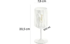 Silwy® Magnet-Kunststoffglas WEIN CHEERS WHITE (0,3l) -Verkaufe Mobilkuche 712775 4852541